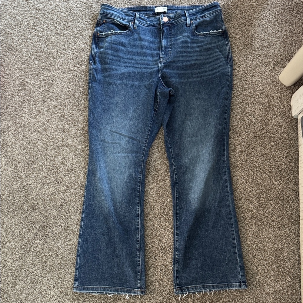 Maurices Everflex Curvy high rise slim boot jeans-EUC